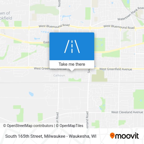 South 165th Street map