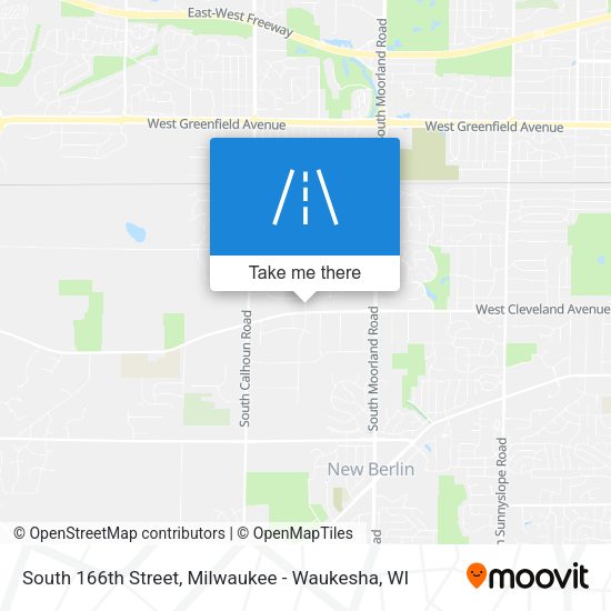 South 166th Street map