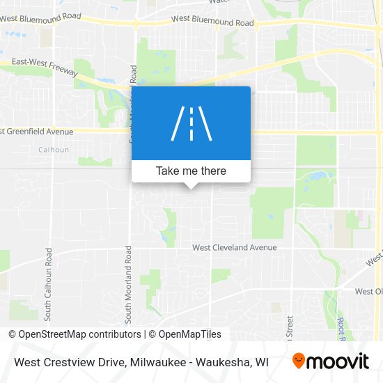 West Crestview Drive map