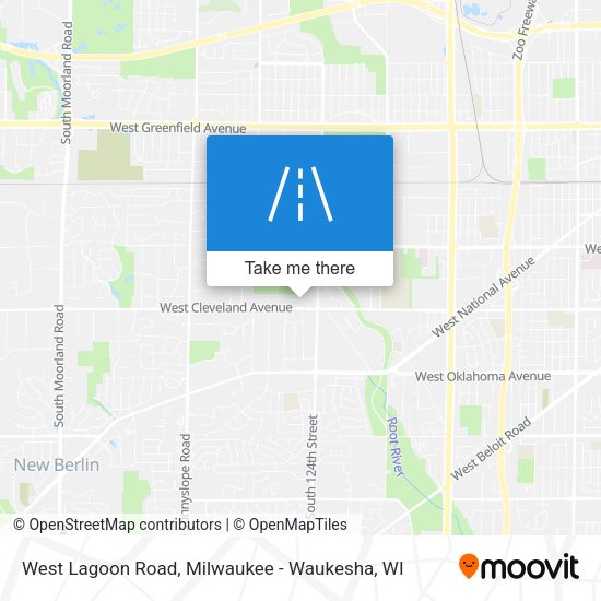 West Lagoon Road map
