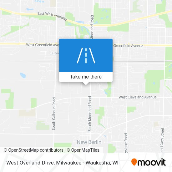 West Overland Drive map