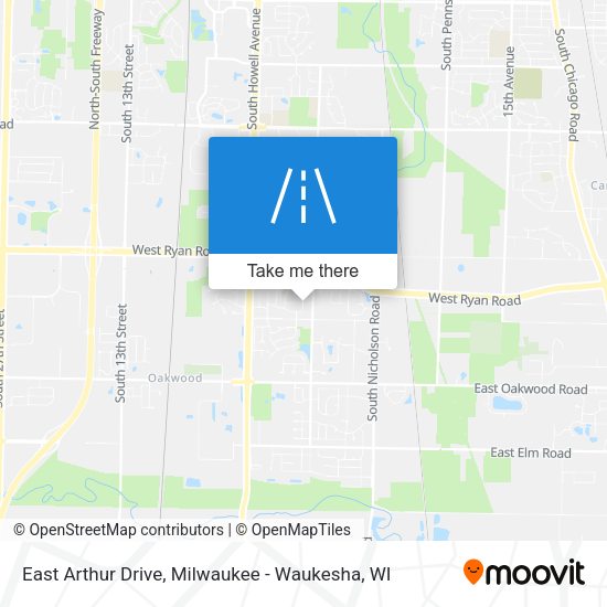 East Arthur Drive map