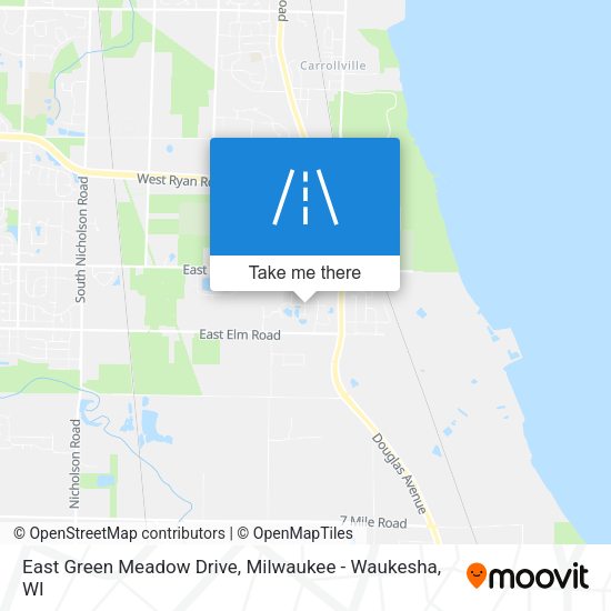 East Green Meadow Drive map