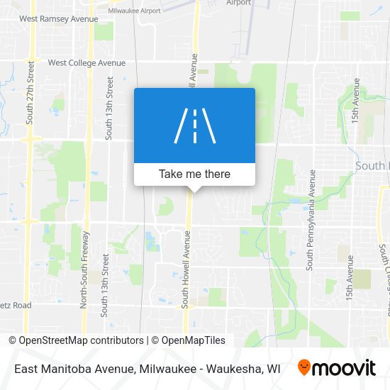 Mapa de East Manitoba Avenue