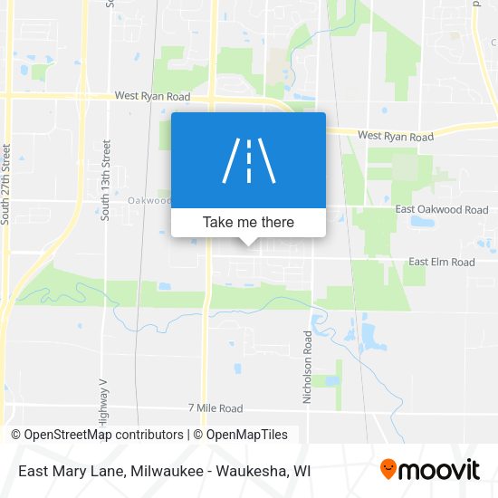 East Mary Lane map