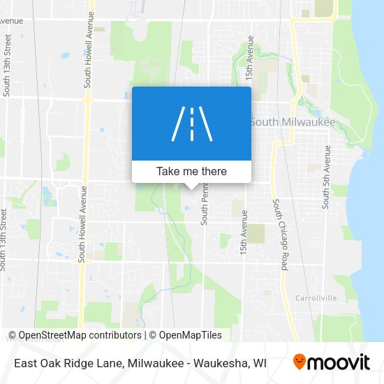 East Oak Ridge Lane map