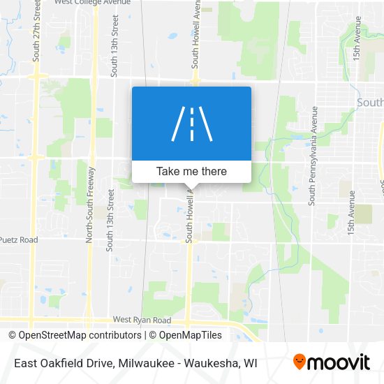 East Oakfield Drive map