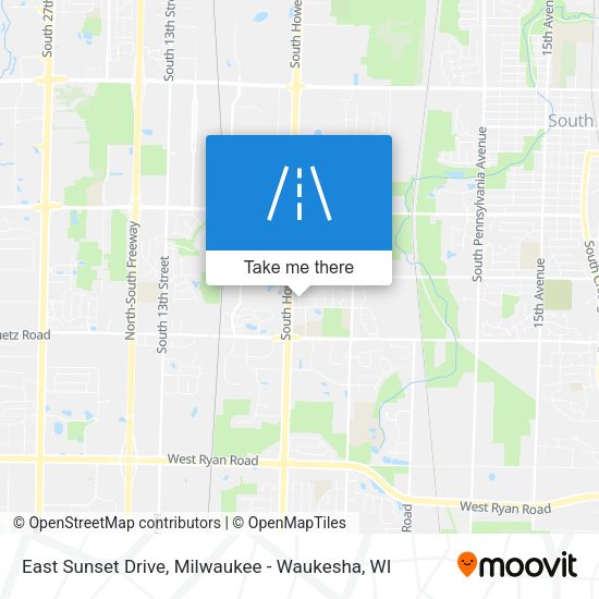 East Sunset Drive map