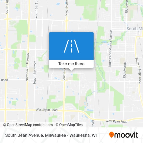 South Jean Avenue map