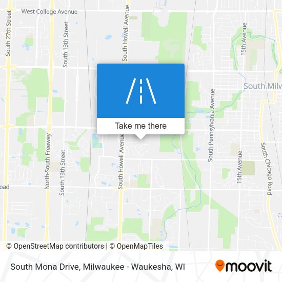 South Mona Drive map