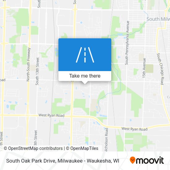 Mapa de South Oak Park Drive