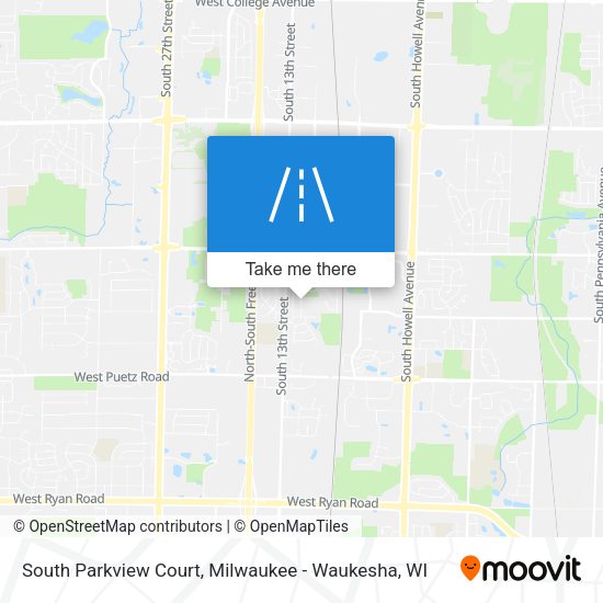 Mapa de South Parkview Court