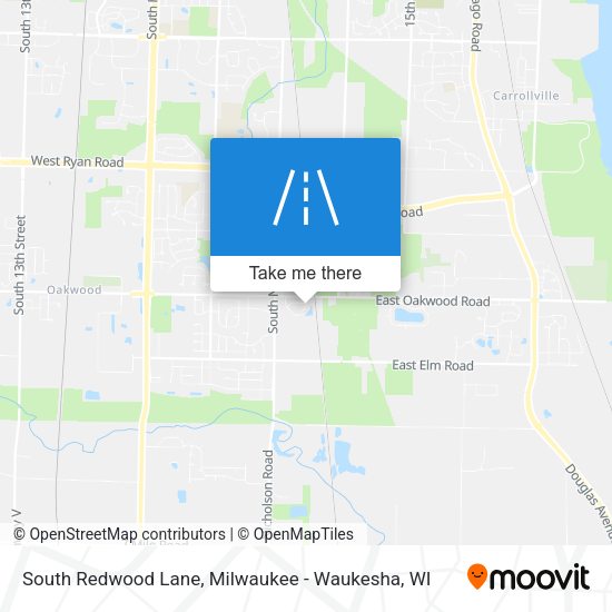 South Redwood Lane map