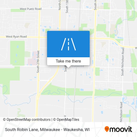 South Robin Lane map
