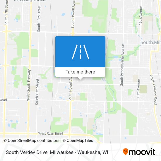 South Verdev Drive map
