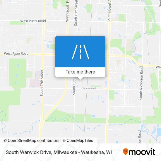 Mapa de South Warwick Drive