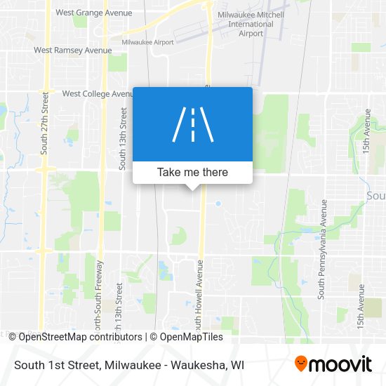 South 1st Street map
