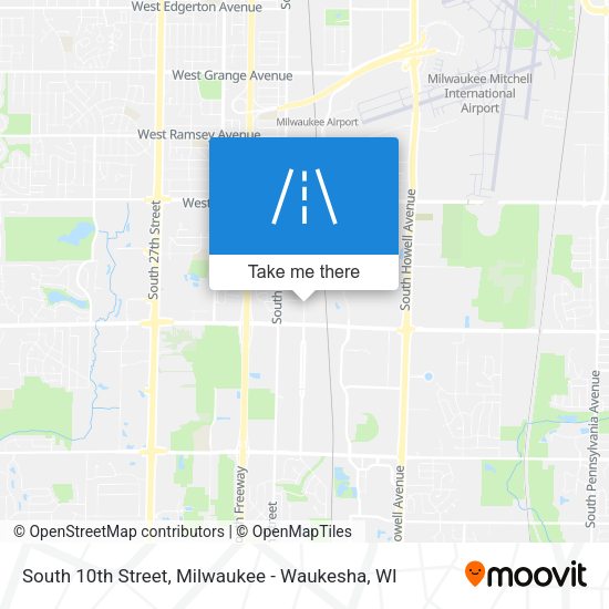 Mapa de South 10th Street