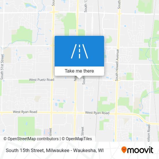 South 15th Street map