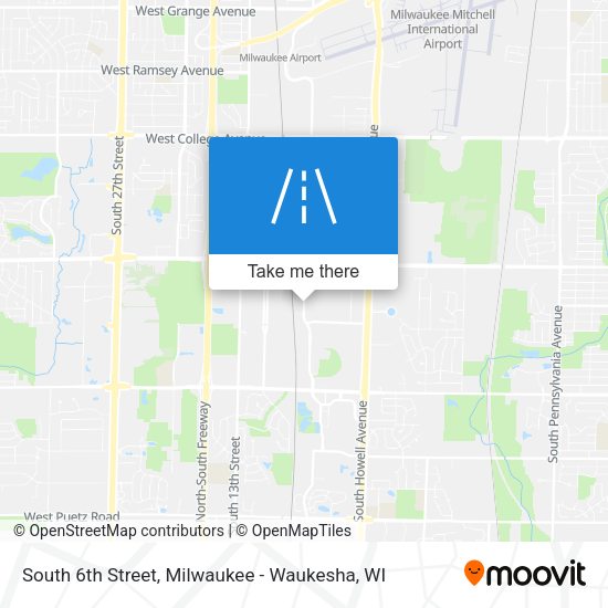 South 6th Street map