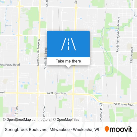 Springbrook Boulevard map