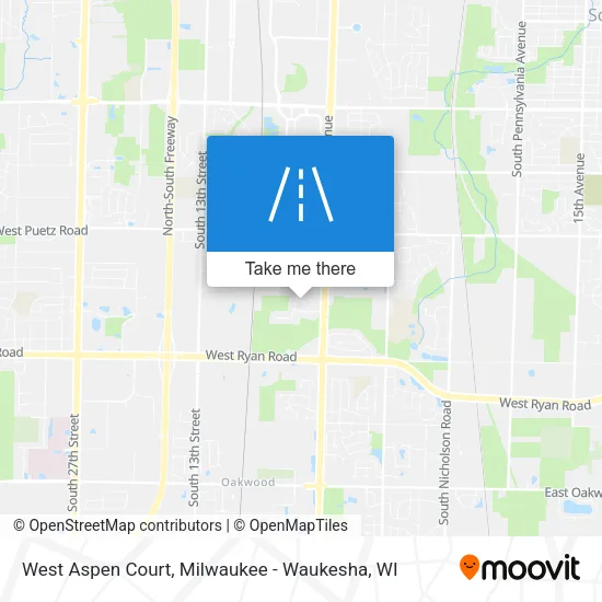 Mapa de West Aspen Court