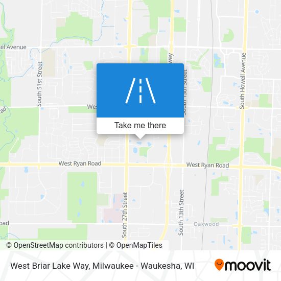 West Briar Lake Way map