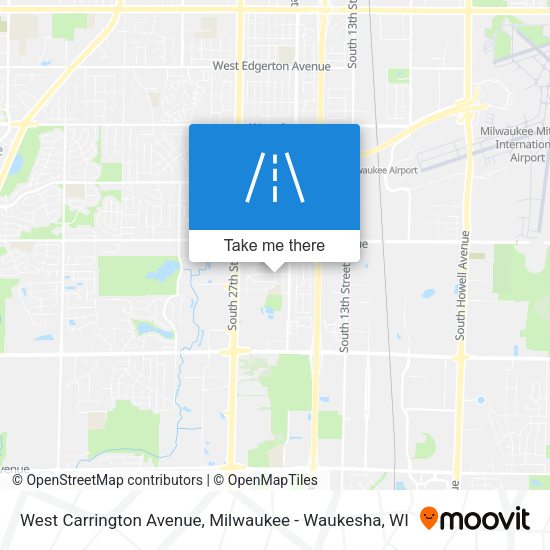 West Carrington Avenue map