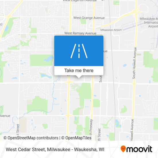 West Cedar Street map