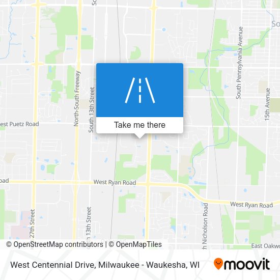West Centennial Drive map