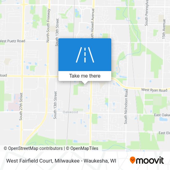 Mapa de West Fairfield Court
