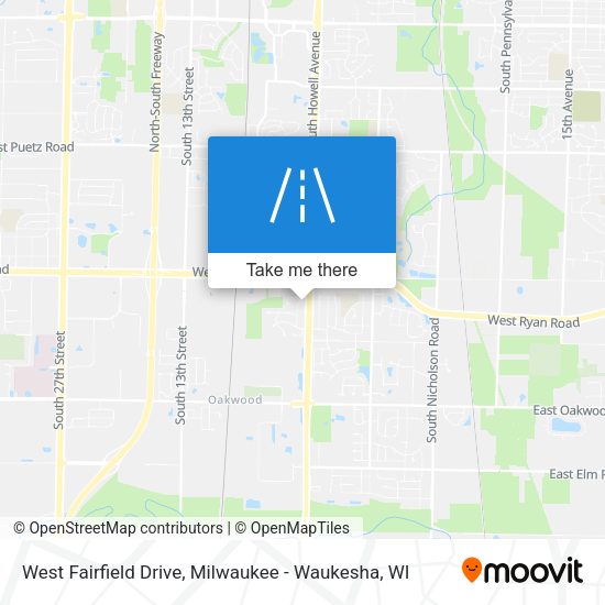 West Fairfield Drive map