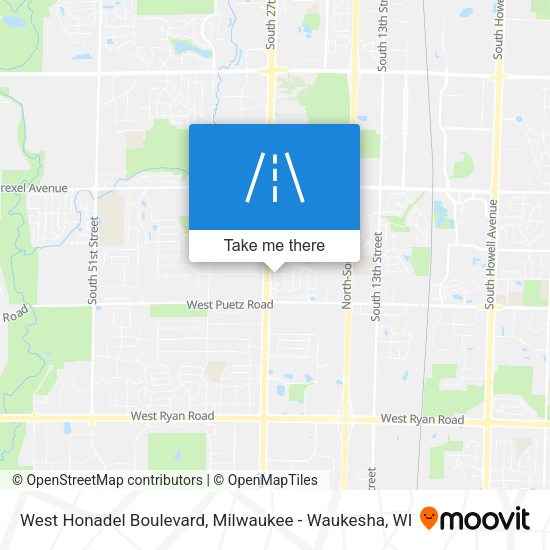 West Honadel Boulevard map