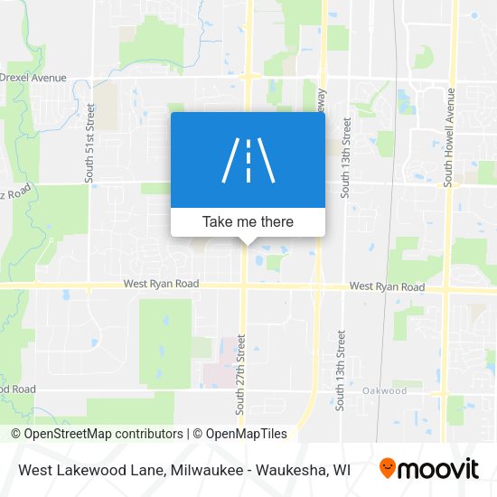West Lakewood Lane map