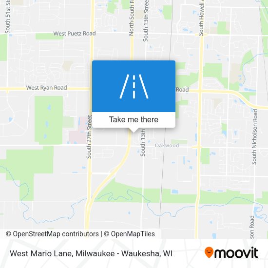 West Mario Lane map