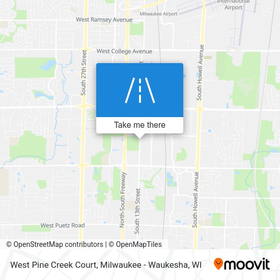 Mapa de West Pine Creek Court