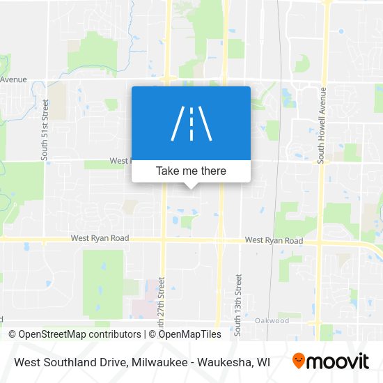 West Southland Drive map