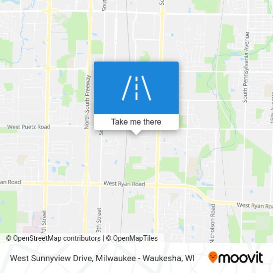 Mapa de West Sunnyview Drive