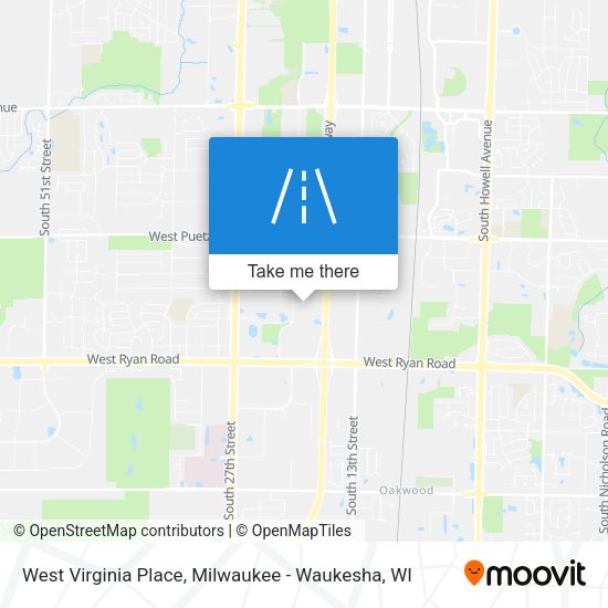 Mapa de West Virginia Place