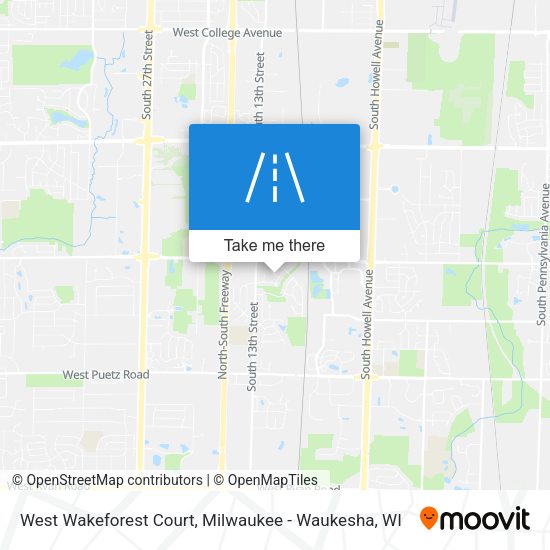 Mapa de West Wakeforest Court
