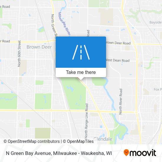 N Green Bay Avenue map