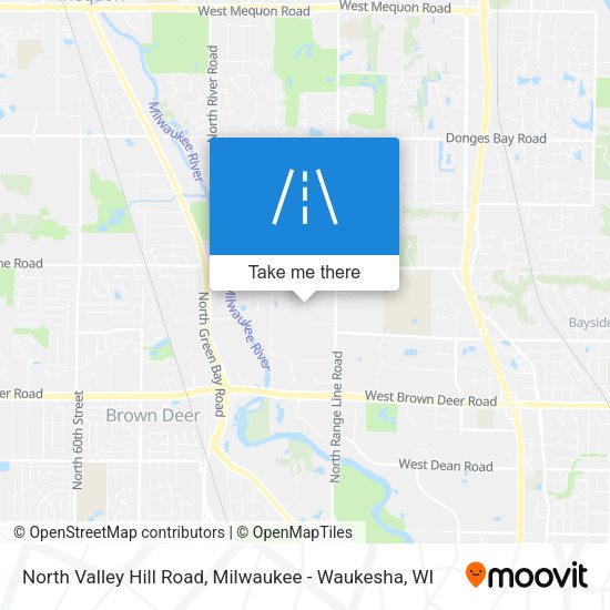 North Valley Hill Road map