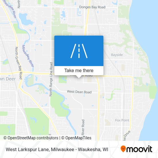 West Larkspur Lane map