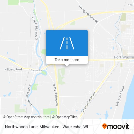 Northwoods Lane map
