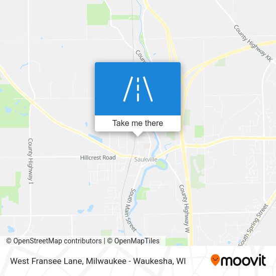 West Fransee Lane map