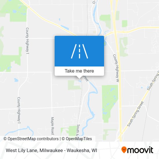 West Lily Lane map
