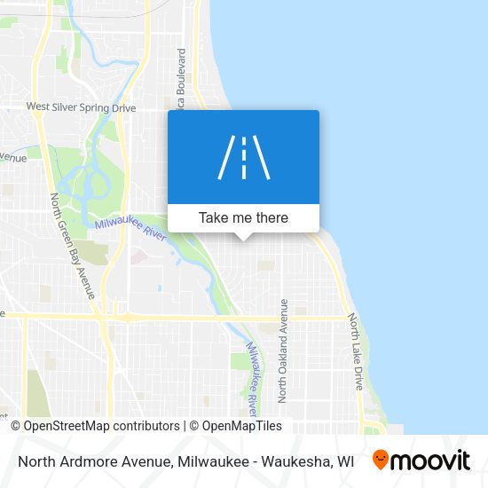 North Ardmore Avenue map