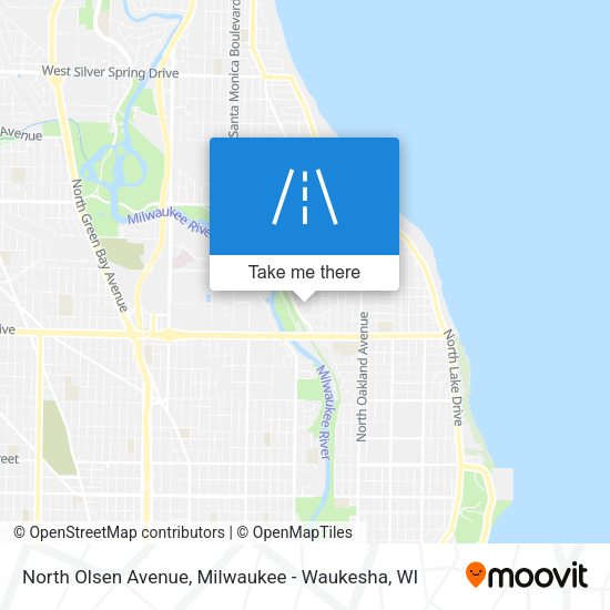 North Olsen Avenue map
