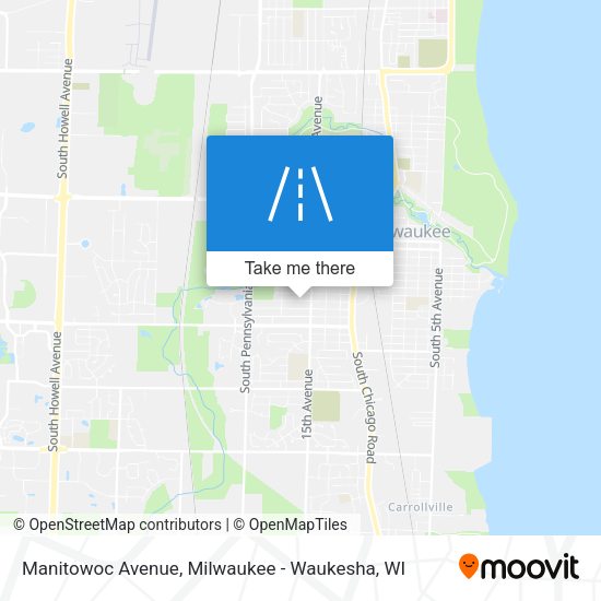 Manitowoc Avenue map