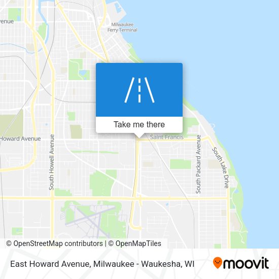 East Howard Avenue map
